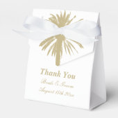 Neutraal kleurenpalet stijl strand bruiloft bedankdoosjes (Voorkant Zijde)