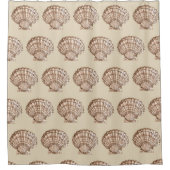 Neutraal kleurenstempel douchegordijn (Voorkant)