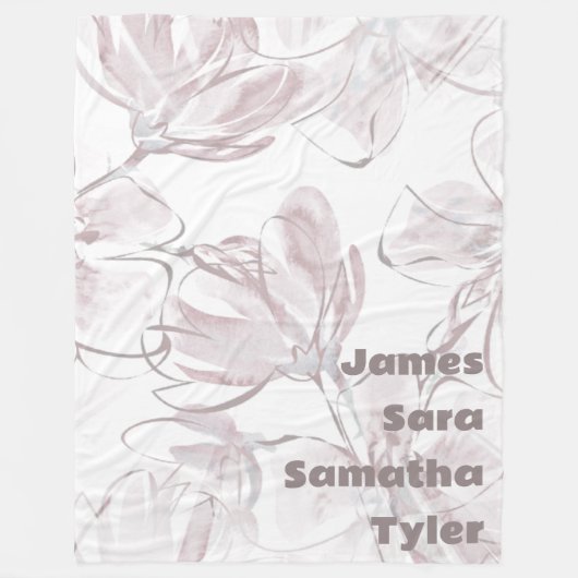  neutraal kleurenventilatorgezinsleden vleece fleece deken (Voorkant)