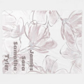  neutraal kleurenventilatorgezinsleden vleece fleece deken (Voorkant (Horizontaal))