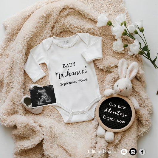 Neutraal konijn zwangerschap aankondiging