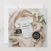 Neutraal konijn zwangerschap aankondiging (Voorkant)