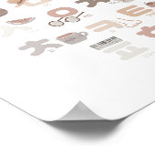 Neutraal Koreaans leren educatief poster (Hoek)