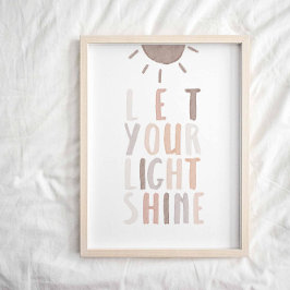 Neutraal laat je licht poster schijnen