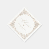 Neutraal Lijst Elegant Cheers Wedding Servet (Hoek)