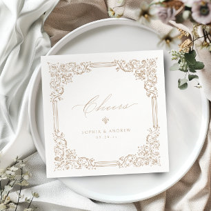 Neutraal  Lijst Elegant Cheers Wedding Servet