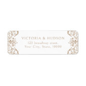 Neutraal Lijst Elegant Retouradres Etiket (Voorkant)