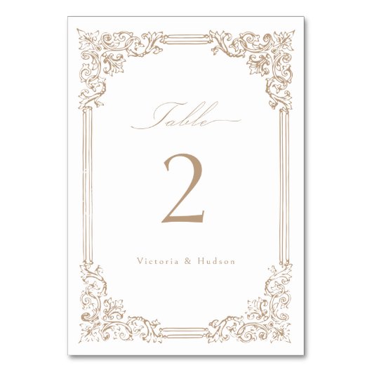 Neutraal  Lijst Elegant Script Wedding Kaart (Voorkant)