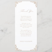 Neutraal Lijst Elegant Script Wedding Menu (Achterkant)