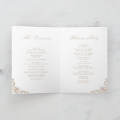 Neutraal Lijst Elegant Script Wedding Programma (Binnen)