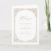 Neutraal  Lijst Elegant Script Wedding Programma (Voorkant)