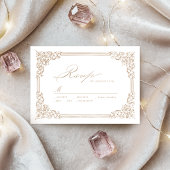 Neutraal  Lijst Elegant Script Wedding RSVP Kaartje
