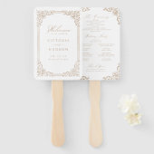 Neutraal  Lijst Elegant Trouwprogramma Handwaaier (Voorkant en achterkant)
