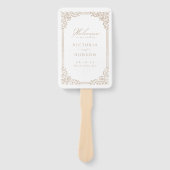 Neutraal  Lijst Elegant Trouwprogramma Handwaaier (Voorkant)