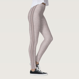 Neutraal linnen patroon in zachte blozende roze kl leggings
