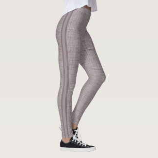 Neutraal linnen patroon in zachte taubruine kleur leggings