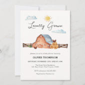 Neutraal lokaal geteeld Boerderijen schuur Baby sh Kaart (Voorkant)