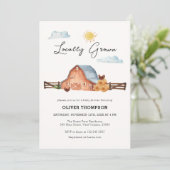 Neutraal lokaal geteeld Boerderijen schuur Baby sh Kaart (Staand voorkant)