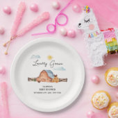 Neutraal lokaal geteeld Boerderijen schuur Baby sh Papieren Bordje (Feest)