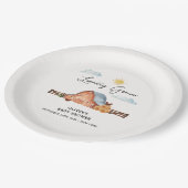 Neutraal lokaal geteeld Boerderijen schuur Baby sh Papieren Bordje (Gekanteld)