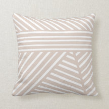 Neutraal Mauve Minimalist Stripe Sierkussen