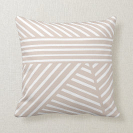 Neutraal Mauve Minimalist Stripe Sierkussen