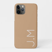 Neutraal minimaal gepersonaliseerd Initiaal monogr Case-Mate iPhone Case (Achterkant)