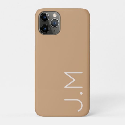 Neutraal Minimaal Gepersonaliseerd Initieel Monogr Case-Mate iPhone Case (Achterkant)
