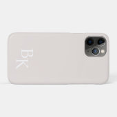 Neutraal Minimaal Persoonlijk Initieel Monogram Case-Mate iPhone Case (Achterkant (horizontaal))