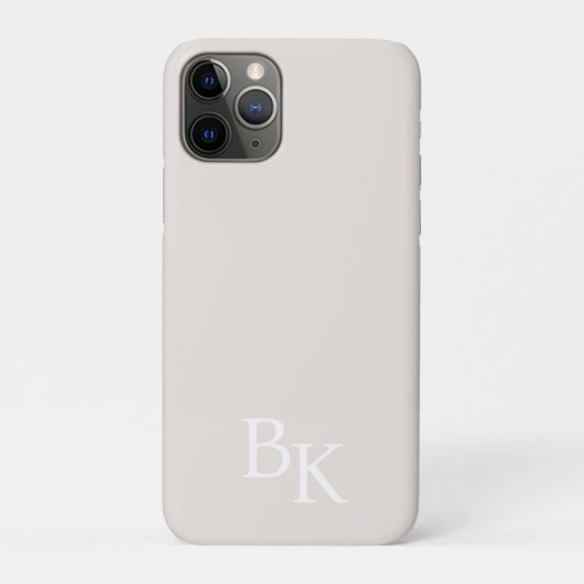Neutraal Minimaal Persoonlijk Initieel Monogram Case-Mate iPhone Case (Achterkant)
