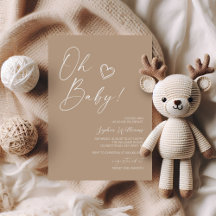 Neutraal minimalistisch Baby shower