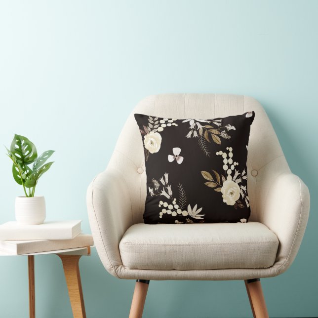 Neutraal minimalistisch beige gezellig kussen (Stoel)