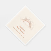 Neutraal minimalistisch Boho Sunshine Baby shower Servet (Hoek)