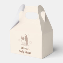 Neutraal minimalistisch Boho Surfboard Baby shower Bedankdoosjes