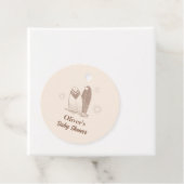 Neutraal minimalistisch Boho Surfboard Baby shower Bedankjes Labels (In situ)