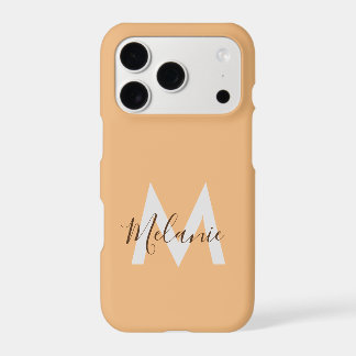 Neutraal Minimalistisch modern oranje monogram