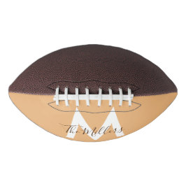 Neutraal Minimalistisch modern oranje monogram American Football