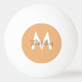 Neutraal Minimalistisch modern oranje monogram Pingpongbal