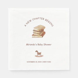 Neutraal minimalistisch nieuw Chapter Book Baby sh Servet