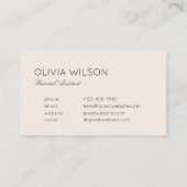 Neutraal minimalistisch professioneel Visitekaartj Visitekaartje (Achterkant)