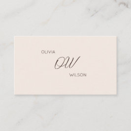 Neutraal minimalistisch professioneel Visitekaartj Visitekaartje