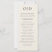 Neutraal minimalistisch typografie huwelijksprogra (Voorkant)