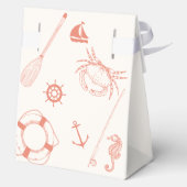 neutraal minimum nautisch Gevist Baby shower Bedankdoosjes (Achterkant)