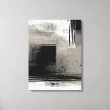 Neutraal modern Abstract schilderen beige en zwart