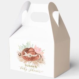 Neutraal Modern Boho Cactus Cowboy Pet Baby shower Bedankdoosjes