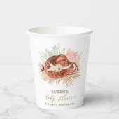 Neutraal Modern Boho Cactus Cowboy Pet Baby shower Papieren Bekers (Achterkant)