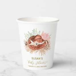 Neutraal Modern Boho Cactus Cowboy Pet Baby shower Papieren Bekers
