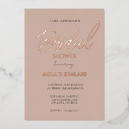 Neutraal modern, eenvoudig Vrijgezellenfeest Gold Folie Uitnodiging