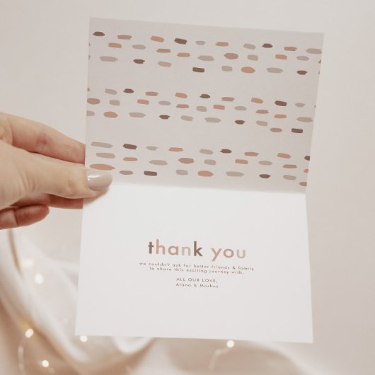 Neutraal modern Genderneutraal Hartelijk dank Bedankkaart