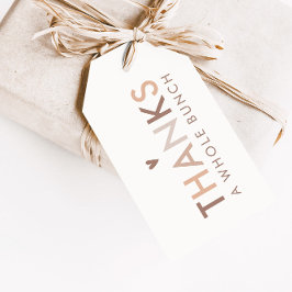 Neutraal modern Genderneutraal Hartelijk dank Cadeaulabel